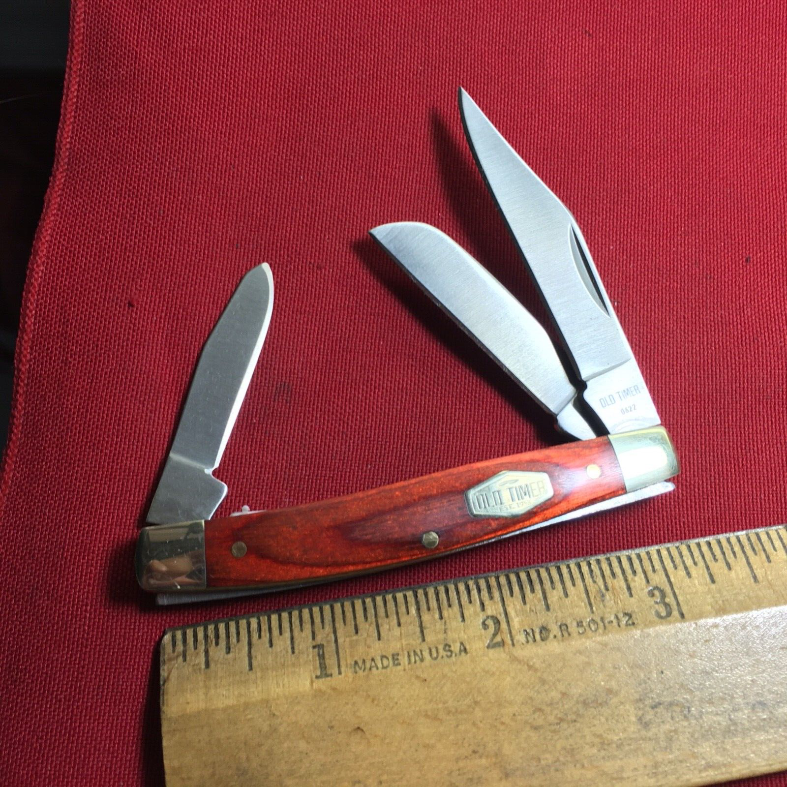 SCHRADE OLD TIMER BARNWOOD ROSEWOOD MIDDLEMAN 3 BLADE HERITAGE