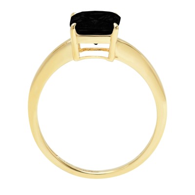 Pre-owned Pucci 1.0ct Asscher Cut Natural Onyx Wedding Bridal Promise Ring Solid 14k Yellow Gold In D