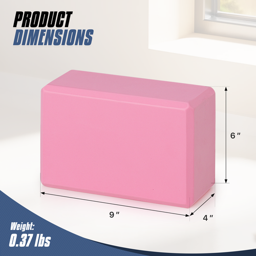 EVA Foam Yoga Block Home Gym Pilates Stretching Aid Exercise Support Brick Pink