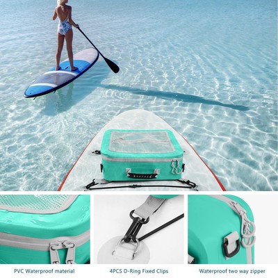Waterproof PVC Material Paddleboard Cooler Deck Bag,12 can Sup Deck Cooler Ba...