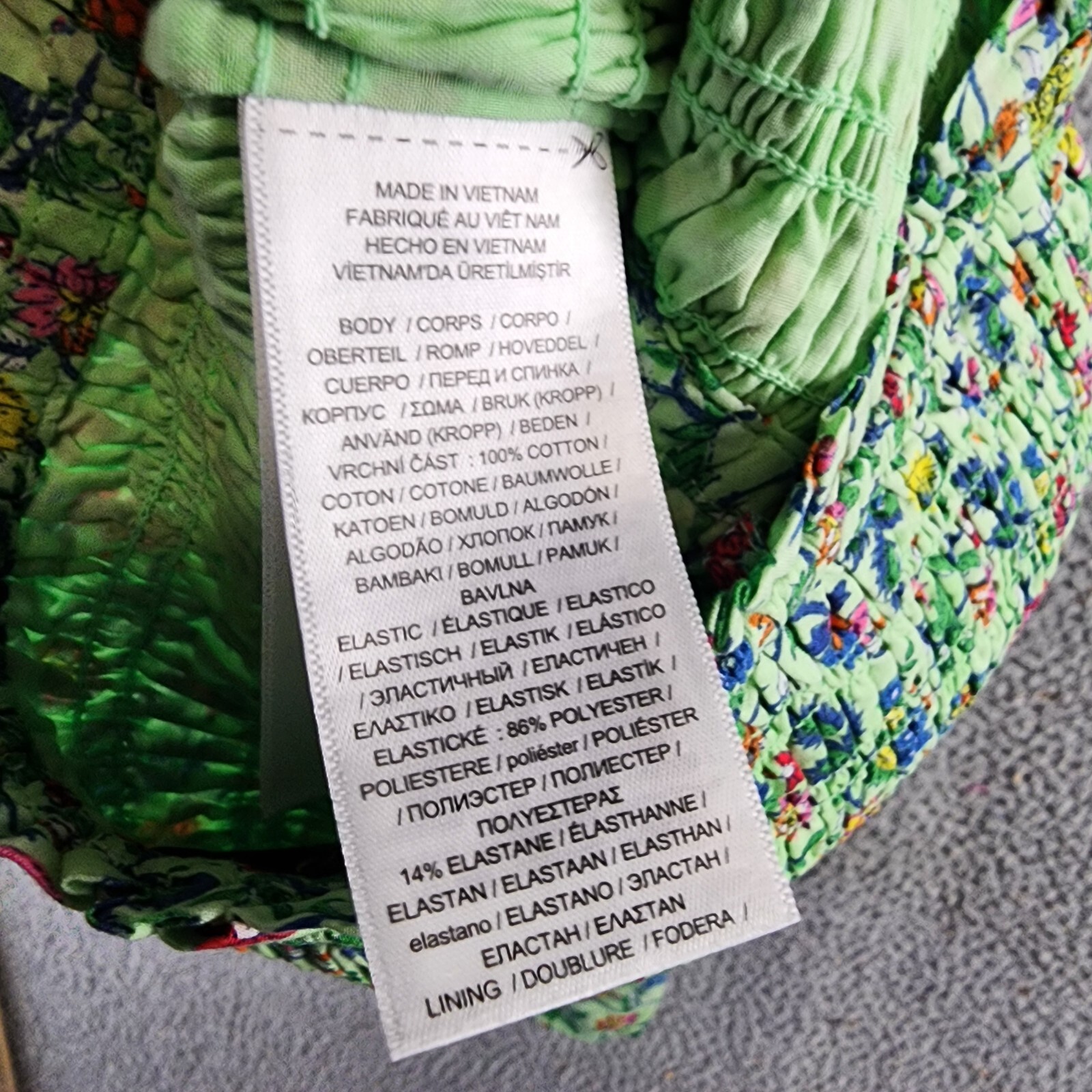 Polo Ralph Lauren Floral Smocked Batiste Romper Girls 6 Multicolor Straight Neck - Picture 13 of 13