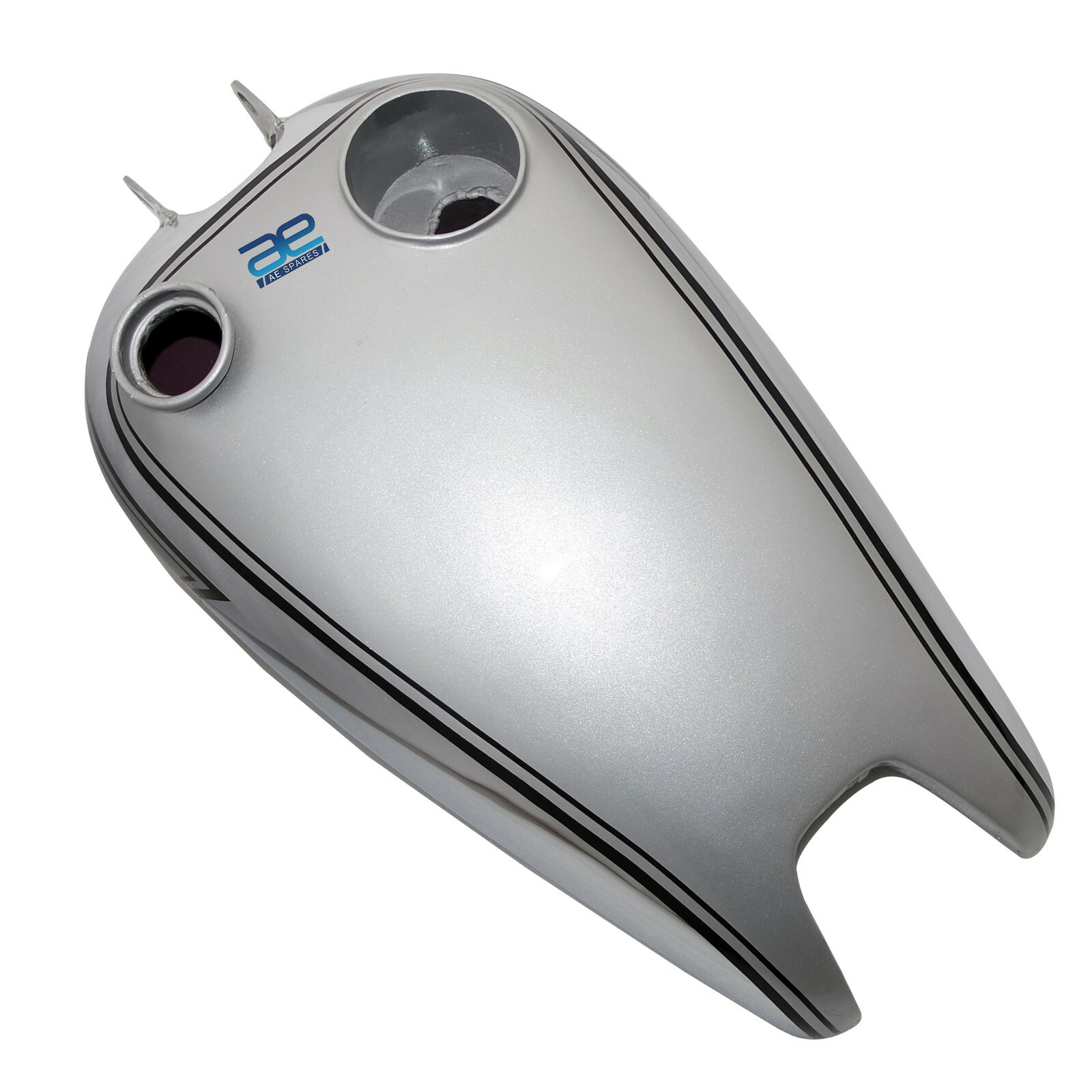 BSA C10 C11 250 Silver Chrome Petrol Fuel Tank with Replica Smiths Speedometer & Cap