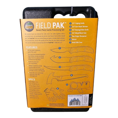 NEW Outdoor Edge Field Pak Game Processing 7 Piece Knife Set | Knives, Skinner