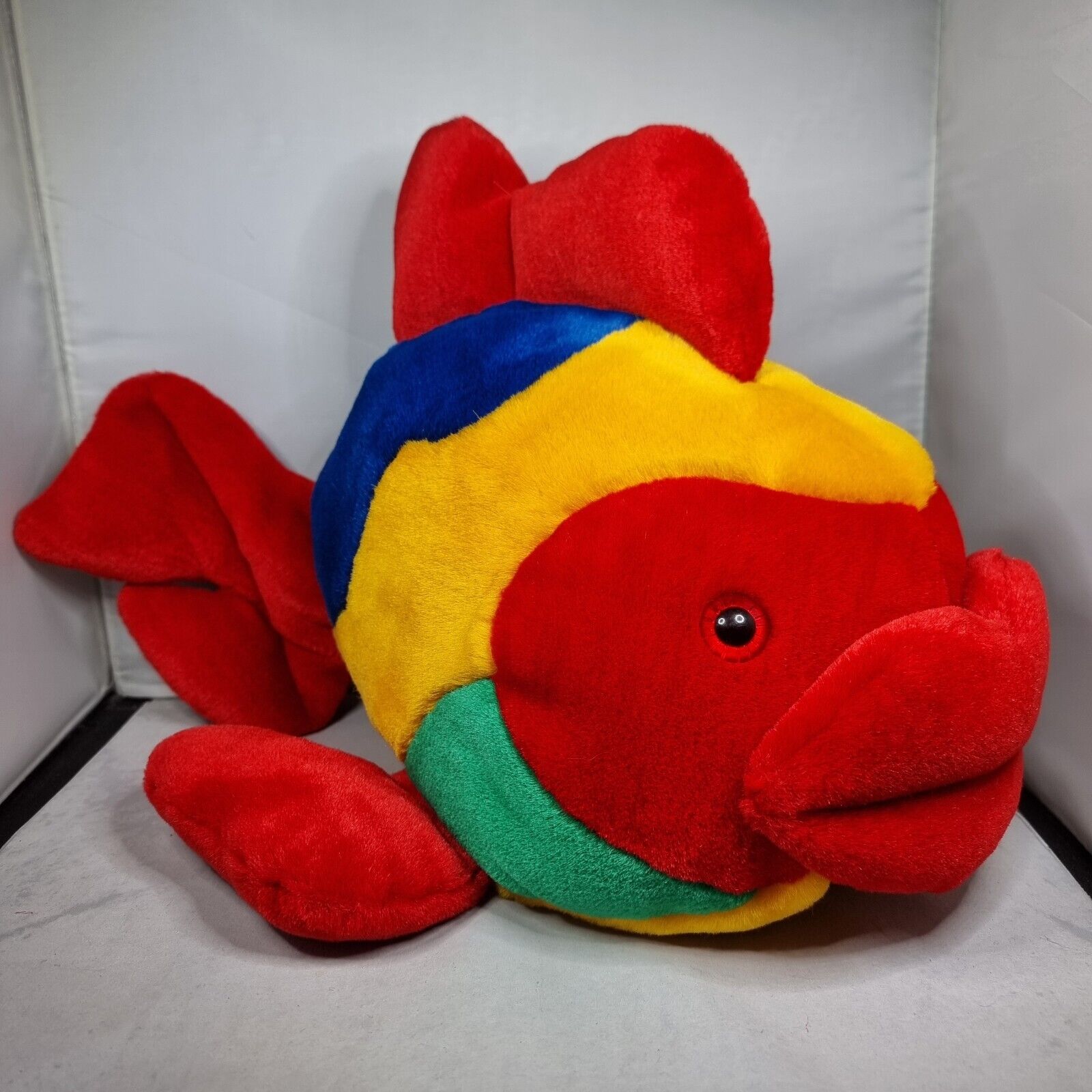 Debenhams Rainbow Fish with Big Lips Large Nursery Soft Plush Toy 16 Red eBay