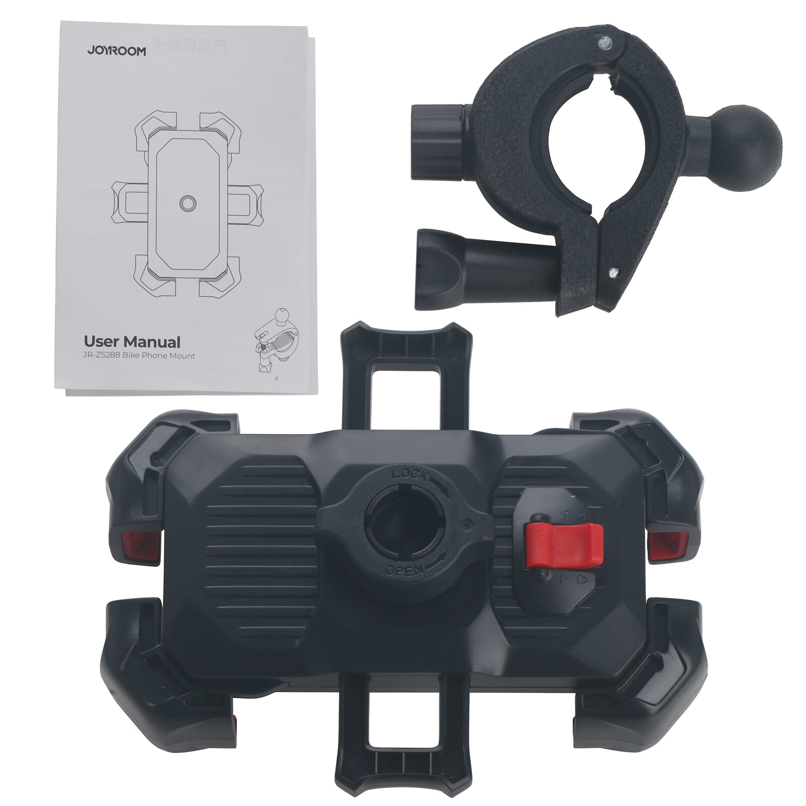 Motorcycle Phone Mount Auto Lock 100mph Military Anti-Shake Bike Phone Holder