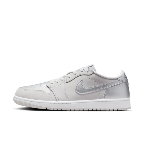 [CZ0790-002] Мужские кроссовки Air Jordan RETRO 1 LOW OG СЕРЕБРИСТЫЙ МЕТАЛЛИК