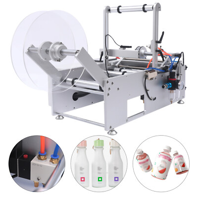 300W Semi-Automatic Glass Round Bottle Labeling Machine Labeler Label Applicator