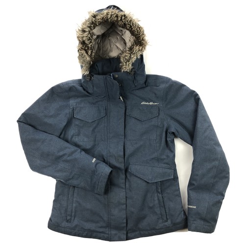 Eddie Bauer WeatherEdge EB650 Down Insulated Womens Small Blue Parka