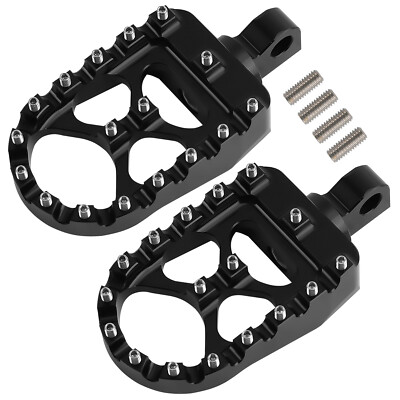 CNC Wide MX Style Foot Pegs Pedal Footrest For Harley Road Glide 1998-2020