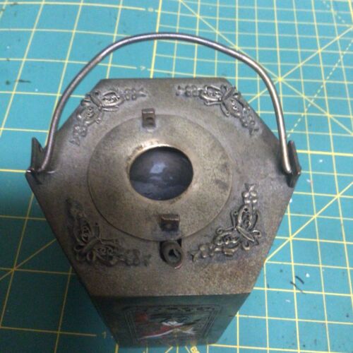 VINTAGE TRAVEL CHINESE SILVER METAL TEAPOT   PAINTED MAKERS STAMP Sold As Is!!