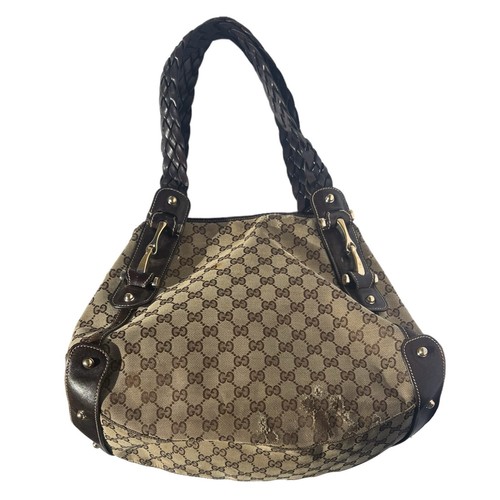 Vintage 2000s Gucci Monogram Hobo Shoulder Bag Purse Braided Vintage 2000s Gucci Monogram Hobo Shoulder Bag Purse Braided