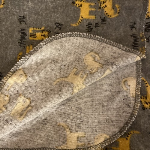 Gerber Gray Tiger Cotton Flannel Baby Boy Blanket Receiving Swaddle
