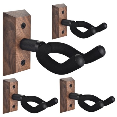 DOMMI Guitar Wall Mount 4 Pack, Guitar Holder with Rotatable Soft Guitar Hook...