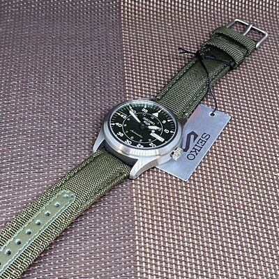 Pre-owned Seiko 5 Sports Srph29k1 Field Sports Style Green Military Automatic Men's Watch