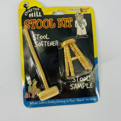 2008 Over The Hill Stool Kit Gag Gift Wood Stool & Mallet Forum Novelties JF1