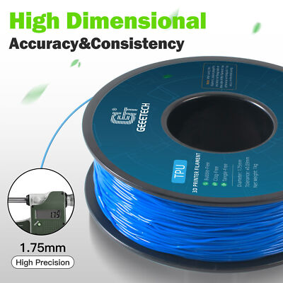 GEEETECH TPU Filament Solid Color 1kg/Roll 1.75mm Flexible For 3D Printer US
