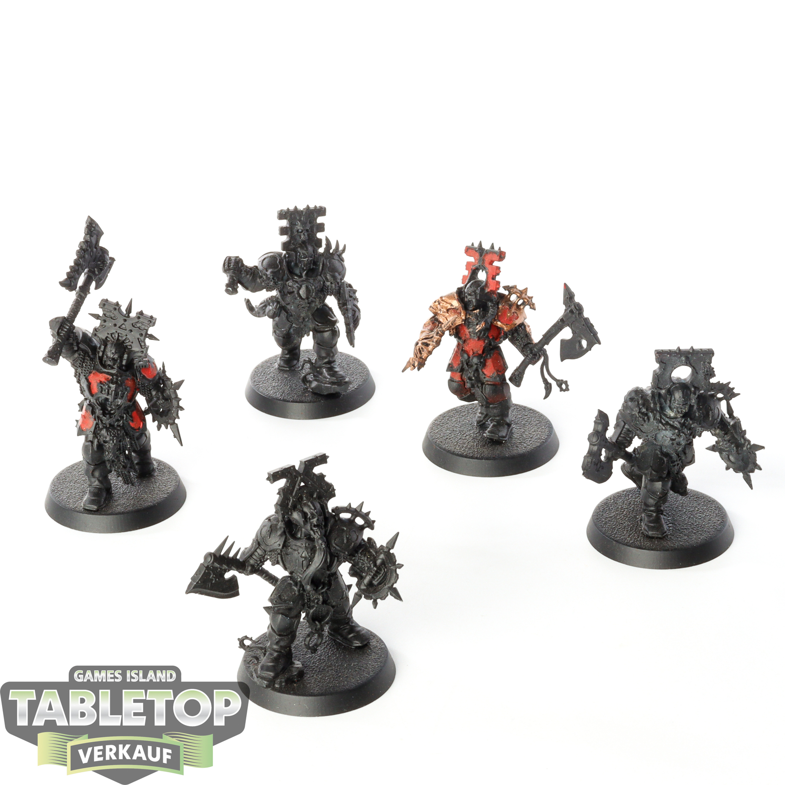 Blades of Khorne - 5 x Blood Warriors - teilweise bemalt