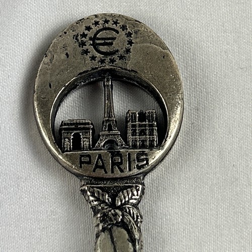 PARIS EUROPE Souvenir Spoon 4.5” Pewter Made in France