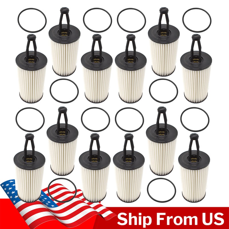 Oil Filter, Qty 12, For Benz CL550 E550 GLK350 SL550 SLC43AMG