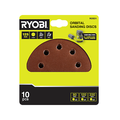 Ryobi 125mm Orbital Sanding Discs eBay