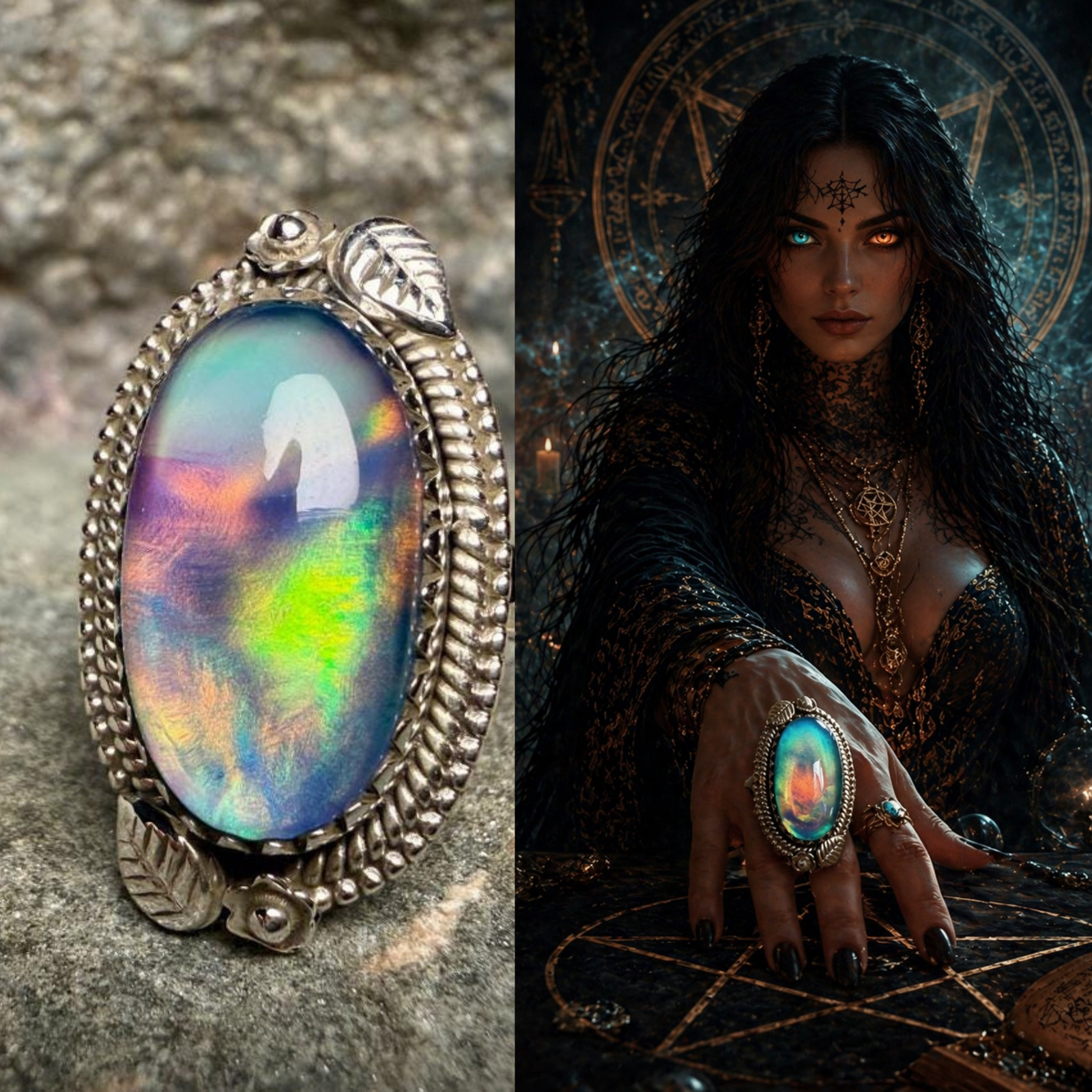 Metaphysical Ring of 10 high Witch Arcane Spirit Vessel Haunted Amulet