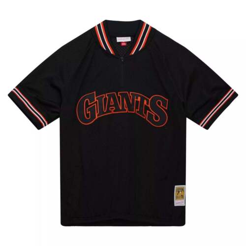 Мужская МАЙКА Mitchell & Ness MLB AUTHENTIC BP с застежкой-МОЛНИЕЙ 1/4 GIANTS 1991 WILL CLARK