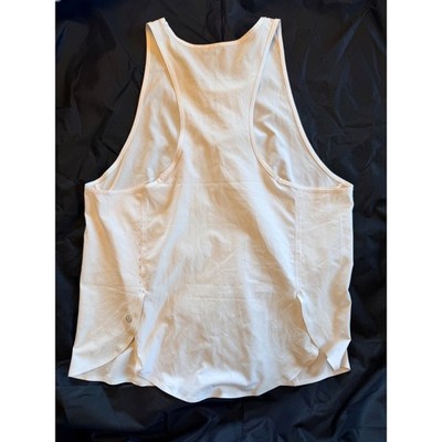Lululemon Sculpt Tank Top White Racerback Mesh Activewear Womens Size 8