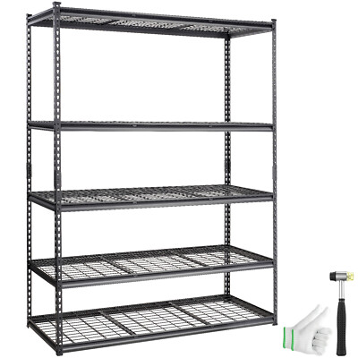 Storage Shelving Unit Garage Storage Rack 5-Tier Adjustable 2000 lbs Load