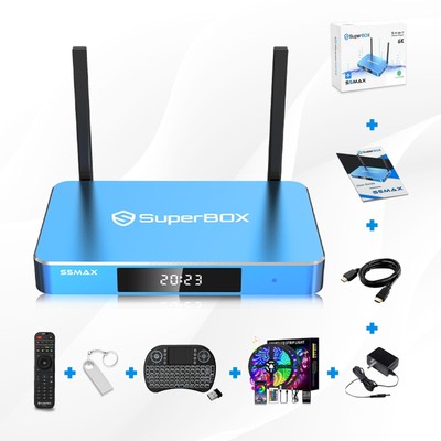 Superbox S5MAX tv box,Android 12,4+64,with minikeyboard,LED,USB Flash disk