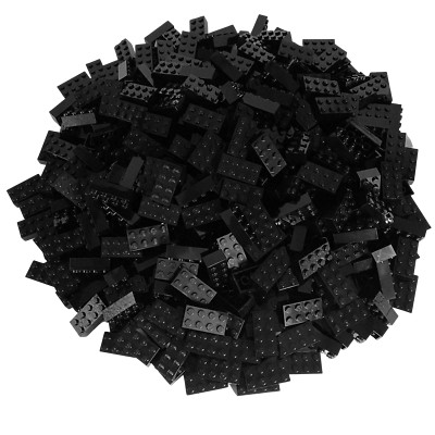 LEGO  2x4 Steine Schwarz - verschiedene Stückzahlen - Bausteine 3001 NEU