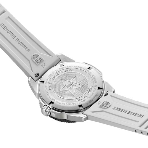 LUMINOX LUMINOX MEN'S WATCH PACIFIC DIVER RIPPLE QUARTZ WHITE RUBBER STRAP 3128.M.SET