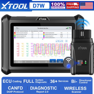 2024 XTOOL D7W Wireless Bidirectional Car Diagnostic Scanner Tool Upgrade of D7