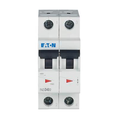 FAZ-C30/2-NA-DC - Eaton Feed-Thru 125V 30A 2 pole circuit breaker 10kA@125V