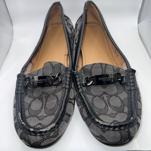 COACH ゴールド・ベージュ ローファー 7B