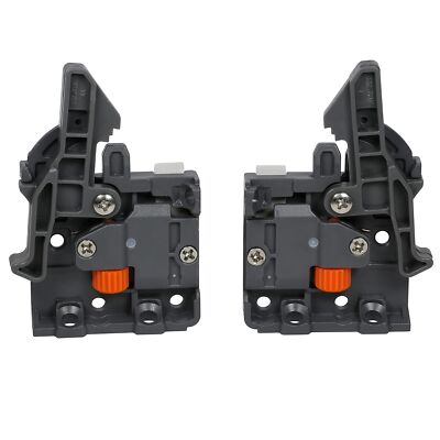 Pair Of Undermount Drawer Slide Plastic Front Locking Device Grey With Screws In