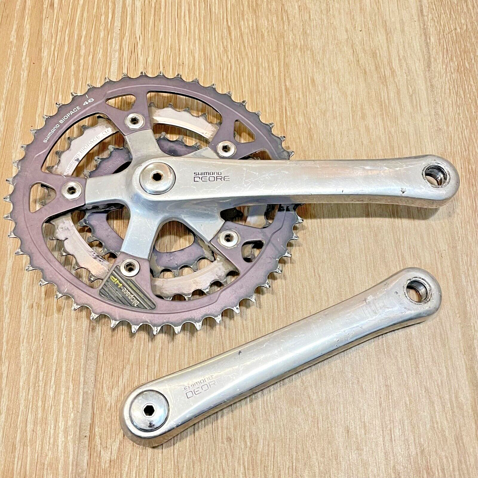 Vintage Shimano Deore Crankset FC-MT60 175mm MTB Biopace | eBay