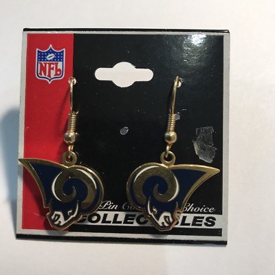 Los Angeles Rams Logo Charm Gold Tone Earrings  PS