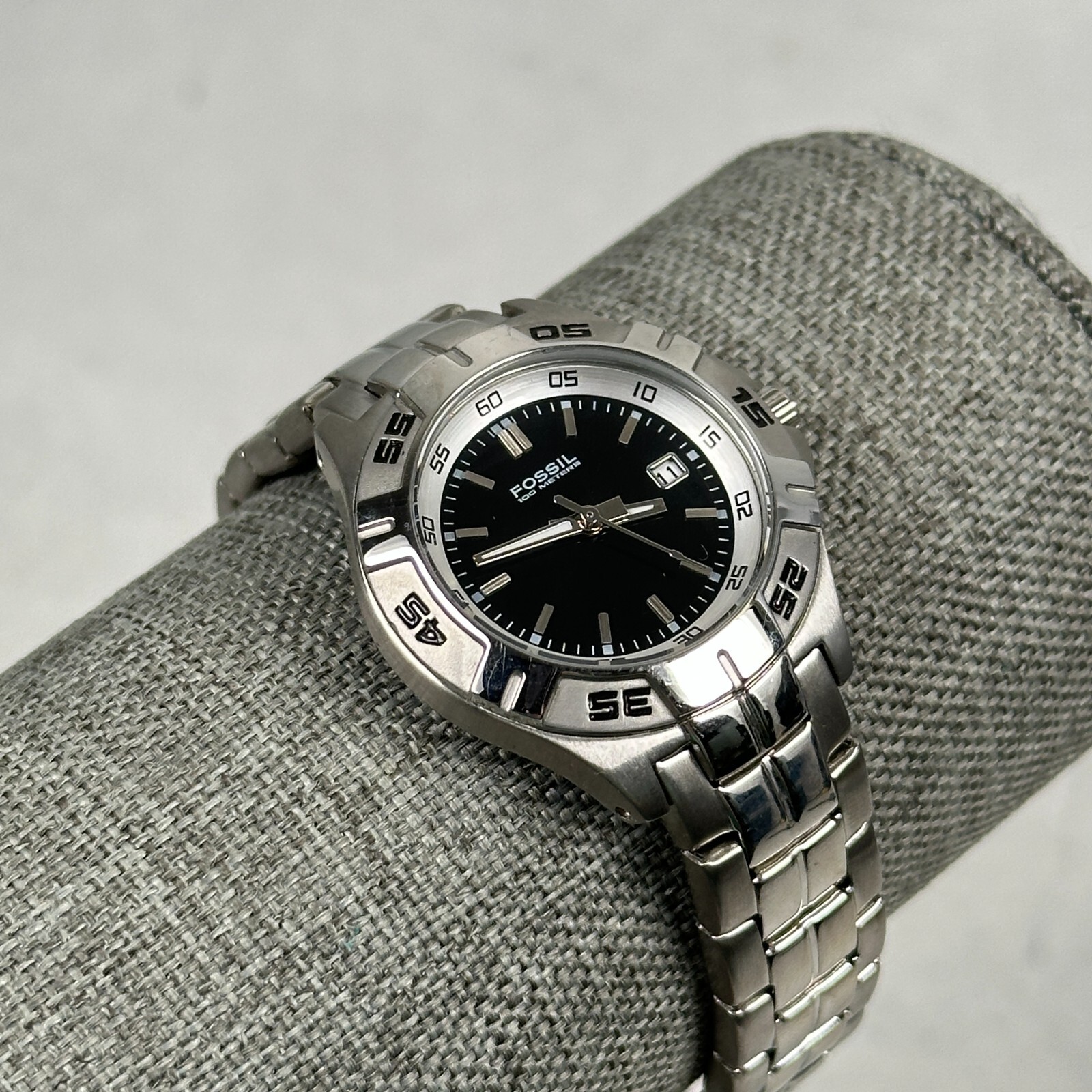 AUTHENTIC FOSSIL EVANSTON SILVER BLUE CHRONOGRAPH BQ2610