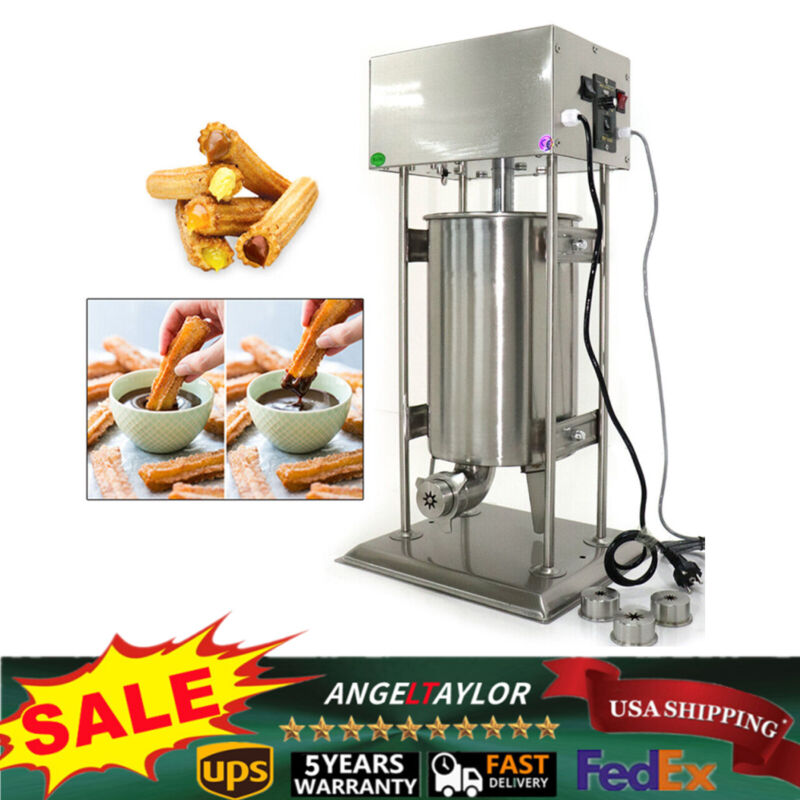 15L Vertical Commercial Electric Spanish Churro Maker Machine Stainless Steel US