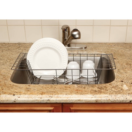 Kitchen Details Over the Sink Dish Rack Dish Drainer in Onyx, for Small Kitchens