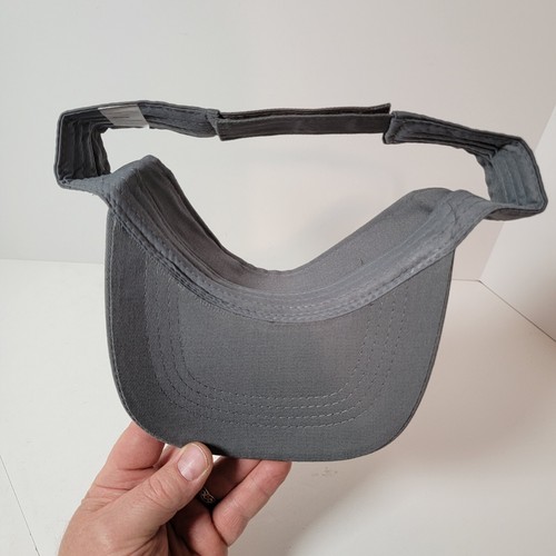 New DNKN' Dunkin Donuts Embroidered Visor Hat Grey One Size Fits All 