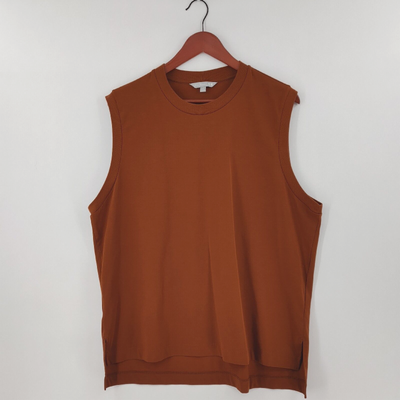 Mame Kurogouchi x Uniqlo Top Women Medium Brown AIRism Sleeveless