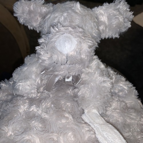 S And Beyond Gray Dog Swirl Security Blanket Lovey Ultra Soft Baby Toy