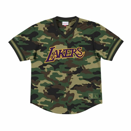 [MSPOMG18018-LALCMWD1] Мужские Mitchell & Ness NBA Camo Mesh V-образным вырезом Los Angeles Lak