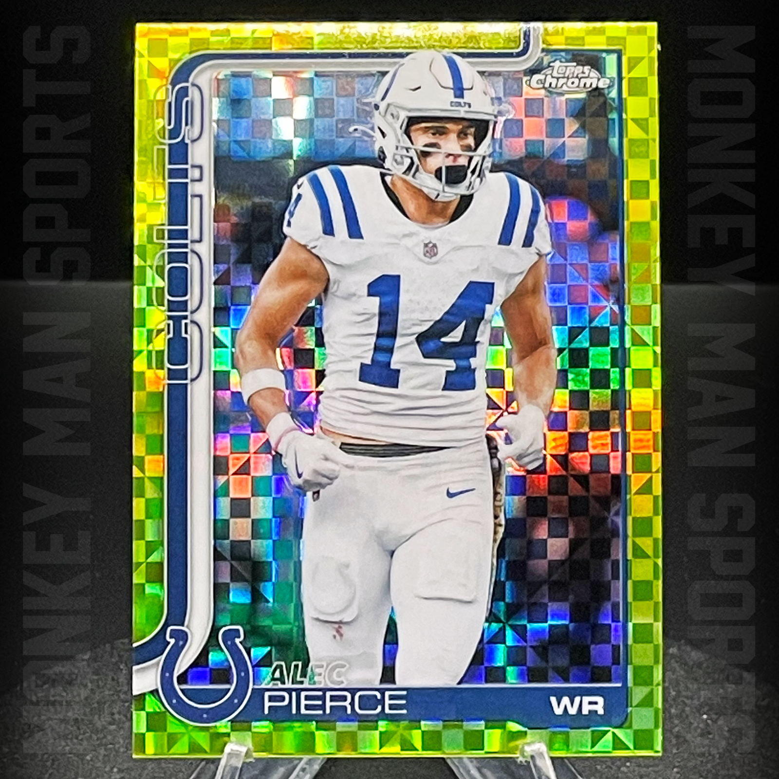 2025 Chrome - Alec Pierce - #125 LIME GREEN X-FRACTOR COLTS MINT