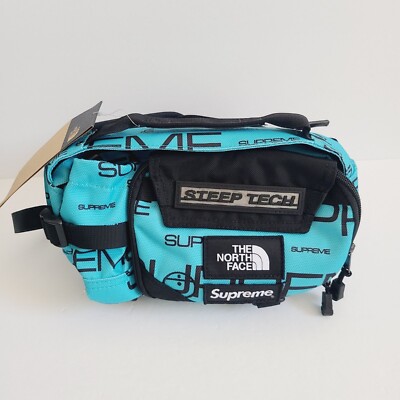North Face X Supreme Steep Tech Waist Bag Fanny Pack Teal Blackの