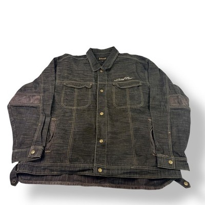 Schott Bros 1913 Mens 3XL Denim Jean Jacket Dark Wash Embroidered Logo