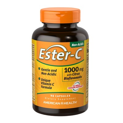 Ester-C with Citrus Bioflavonoids Capsules - 24-Hour Immune Support, Gentle O...