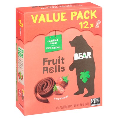 Bear Yoyo Fruit Rolls Strawberry 8.4 oz (Pack of 5)