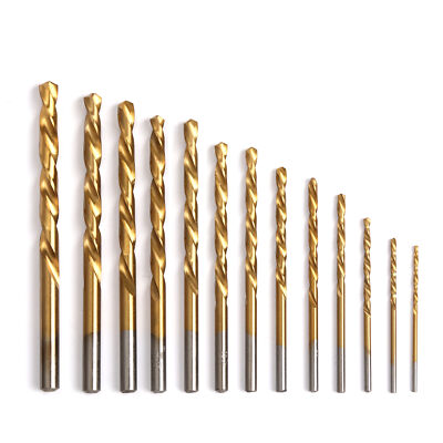 1/16''-1/4'' Left Hand Titanium Nitride Coated Drill Bit Tool Set 13 PC | M2 HSS